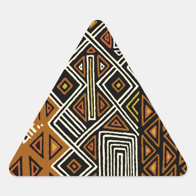 Adesivo Triangular Design Tribal Africano Kuba (Frente)