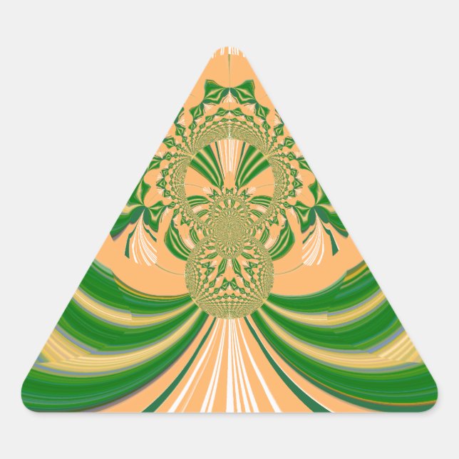 Adesivo Triangular Design verde amarelo. (Frente)