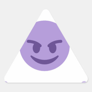Adesivo Triangular devil emoji