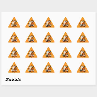 Adesivo Triangular Dia das Bruxas