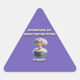 Adesivo Triangular Dia Internacional contra Testes Nucleares