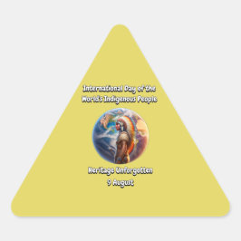 Adesivo Triangular Dia Internacional das Pessoas Indígenas do Mundo