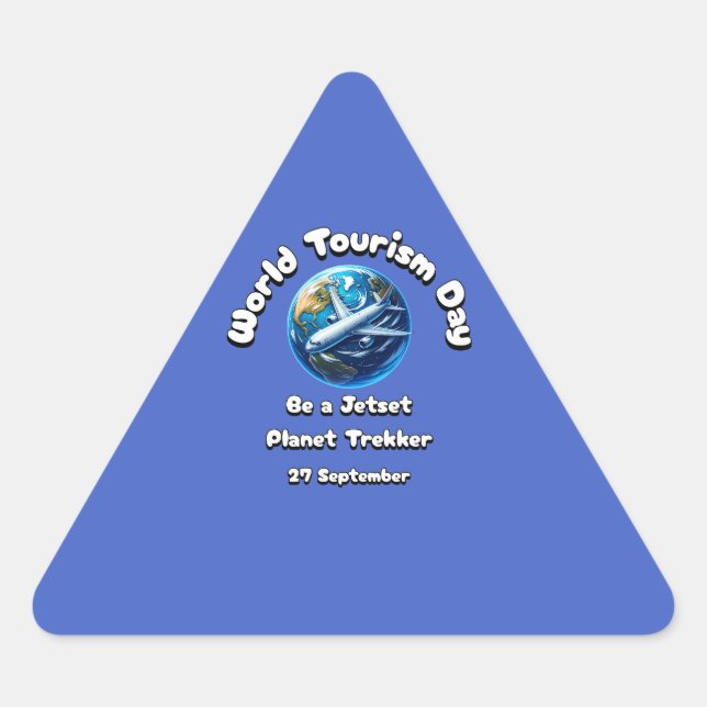 Adesivo Triangular Dia Mundial do Turismo. 27 de setembro (Frente)