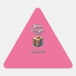 Adesivo Triangular Dia Mundial Poste. Cartas Amor Carregar.