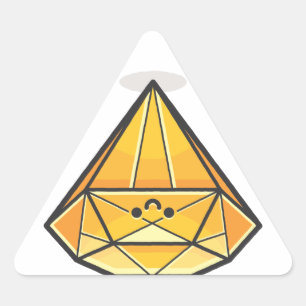 Adesivo Triangular Diamante feliz do sorriso