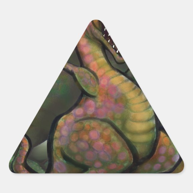 Adesivo Triangular Dinossauros Jurássicos (Frente)