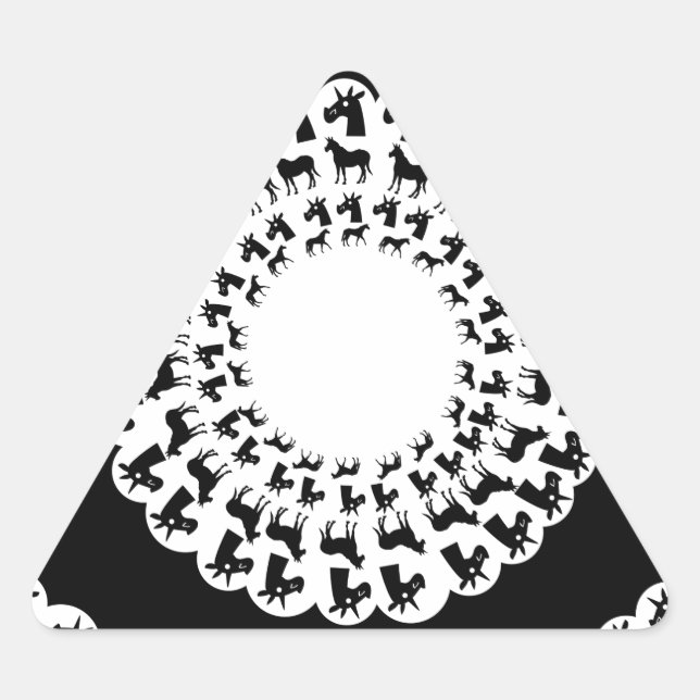 Adesivo Triangular Doily Unicorn (Frente)