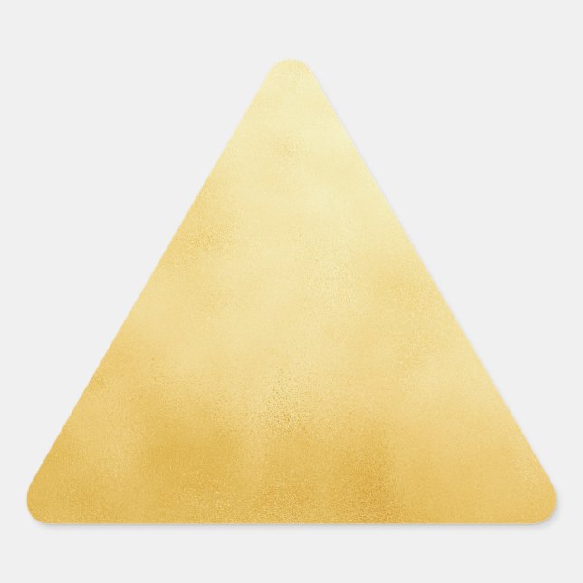 Adesivo Triangular Dourado Falso Folheado a Ouro (Frente)