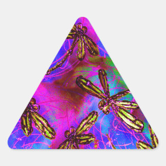 Adesivo Triangular Dragonfly Hippy Flit