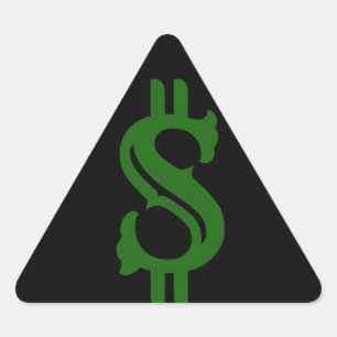 Adesivo Triangular Duro de dinheiro