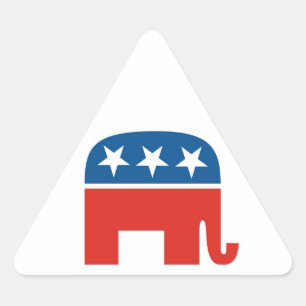 Adesivo Triangular elefante do Partido Republicano de Estados Unidos
