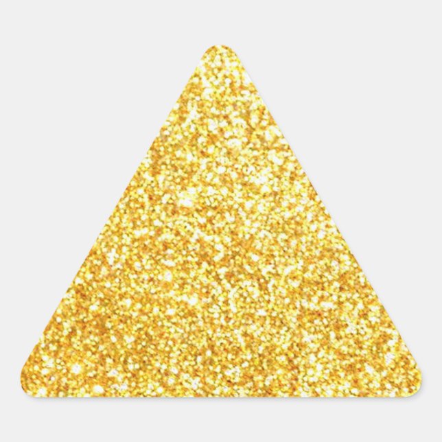 Adesivo Triangular Elegante moderno Glitter Modelo Dourado de Tendênc (Frente)