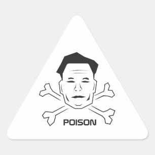 Adesivo Triangular Elon Poison, Anti-Elon Musk