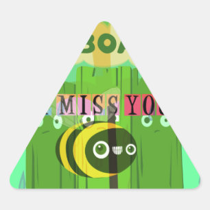 Adesivo Triangular Em termos gerais, sinto sua falta: Texto Inspiraci