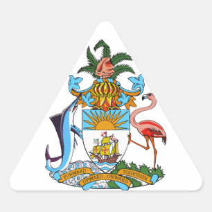 Adesivo Triangular emblema de bahamas