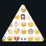 Adesivo Triangular emoji<br><div class="desc">sorrisos sorridentes sorrisos trendy engraçado bonitinho desenho animado emoticons amarelos cardíacos roxos bichos-da-piada presente presente na internet</div>
