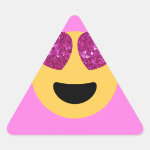 Adesivo Triangular emoji do coração