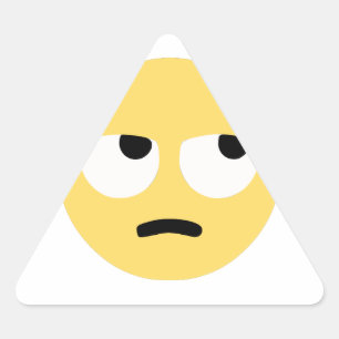 Adesivo Triangular emoji eye roll
