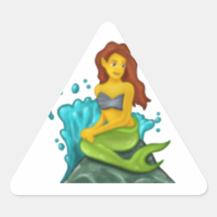 Adesivo Triangular emoji mermaid