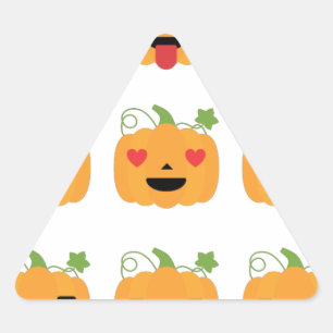 Adesivo Triangular emojis de abóbora-das-bruxas