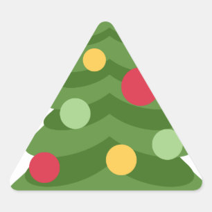 Adesivo Triangular emojis de árvore de natal