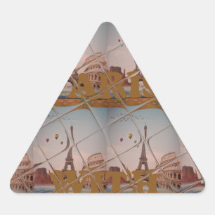 Adesivo Triangular Encantador De Paris Com Amor J'aime Paris Design