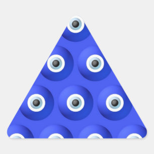 Adesivo Triangular Encantos de boa sorte contra o teste padrão de