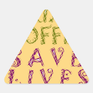 Adesivo Triangular Engraçado Café Selfie Design