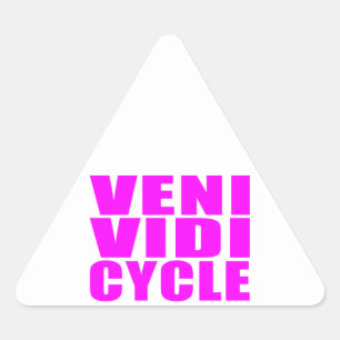 Adesivo Triangular Engraçado Garota ciclando citações : Ciclo de V