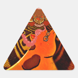 Adesivo Triangular Engraçado Girafa: Um Charme Africano Caleidoscópic