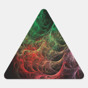 Adesivo Triangular Espaço de Fogo de Arte Abstrata