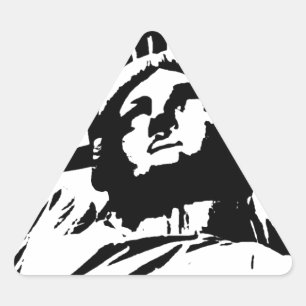 Adesivo Triangular Estátua de pop Art da Liberdade