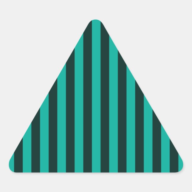 Adesivo Triangular Estilo de Estilos Verticais Turquesa (Frente)