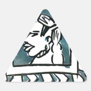 Adesivo Triangular Estilo de Triângulo Azul de Hakuna Matata.png