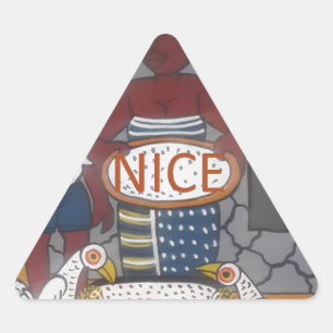 Adesivo Triangular Estilo de vida tradicional africano