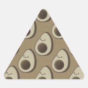 Adesivo Triangular Estilo de Vintage Avocado Padrão