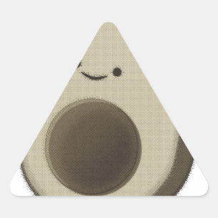Adesivo Triangular Estilo Vintage Desenho Avocado