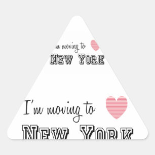 Adesivo Triangular Estou me mudando para Nova York