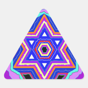 Adesivo Triangular Estrela de David judaica