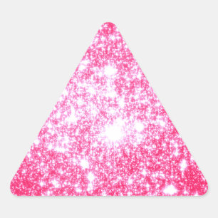 Adesivo Triangular Estrelas Rosa Brilhante
