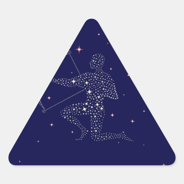 Adesivo Triangular estrelas sagitário (Frente)