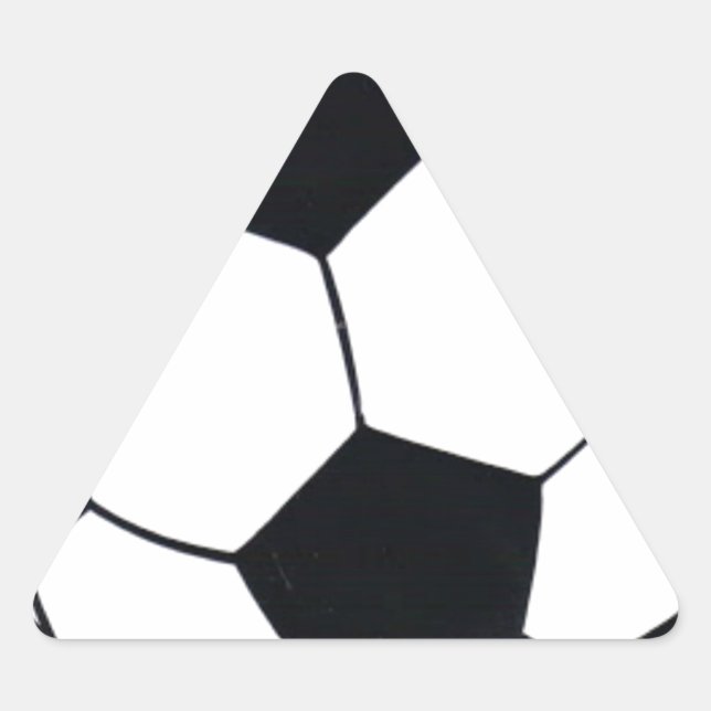 Adesivo Triangular Eu adoro futebol (futebol) coração do jogo: Eu ado (Frente)