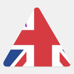 Adesivo Triangular Eu Amo Arte Impressa do Reino Unido