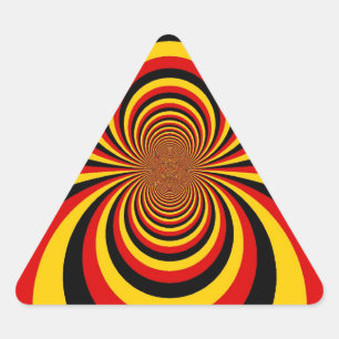 Adesivo Triangular Eu Amo Cores da Bandeira Nacional da Alemanha Impr