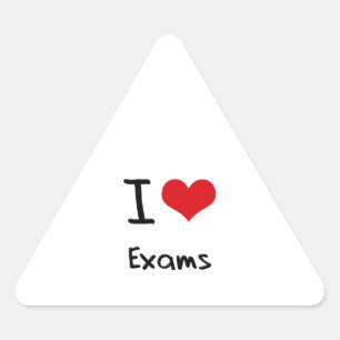 Adesivo Triangular Eu amo exames