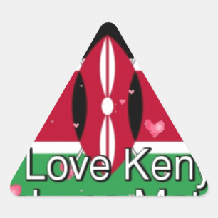 Adesivo Triangular Eu Amo! Kenya Hakuna Matata