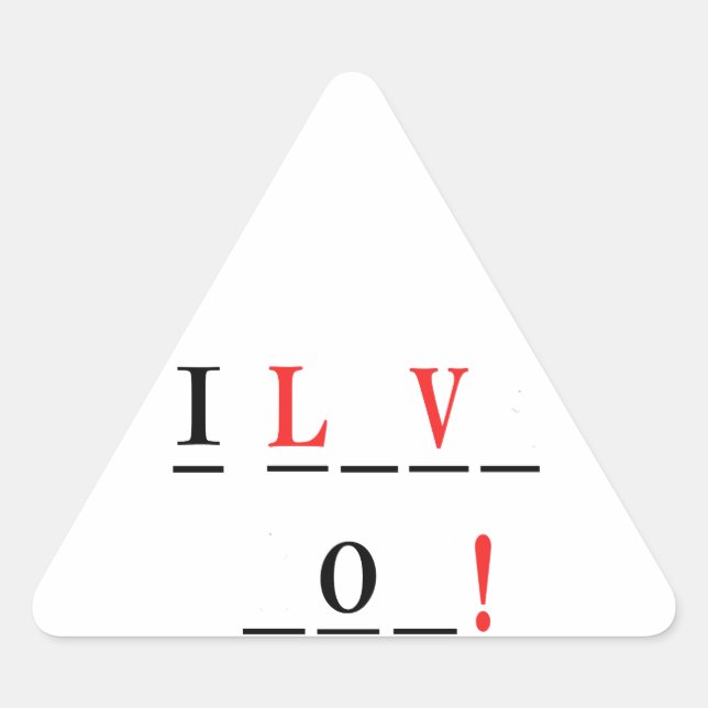 Adesivo Triangular Eu amo o estilo de seu marido por Shirley Taylor (Frente)