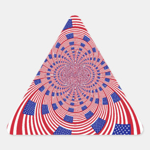 Adesivo Triangular Eu Amo Os Estados Unidos