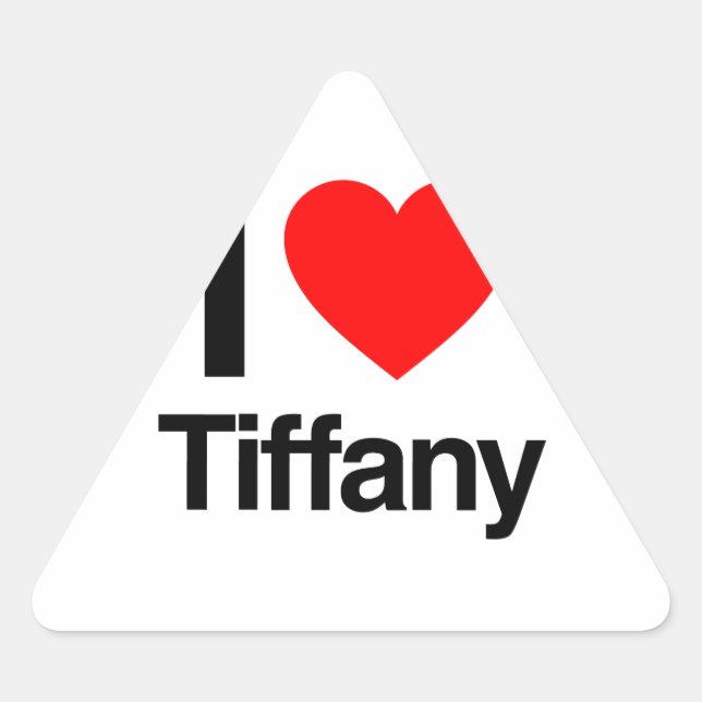 Adesivo Triangular eu amo tiffany (Frente)
