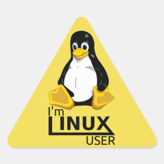 Adesivo Triangular Eu sou o usuário do Linux
